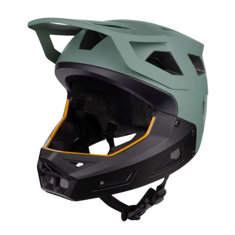 přilba FORCE DROP downhill, zeleno-černá L-XL Omezená Nabídka