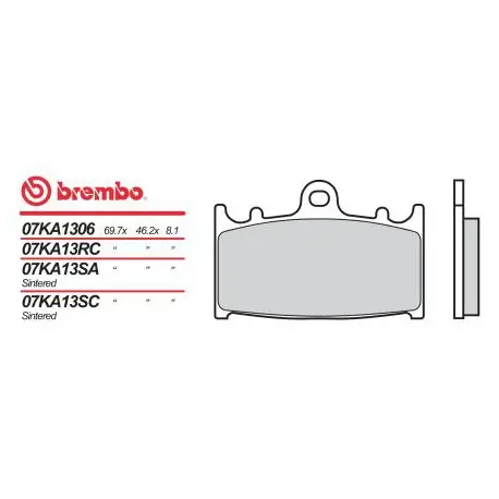 Značkový Přední brzdové destičky Brembo Suzuki 650 GSF ABS 2007 -směs LA