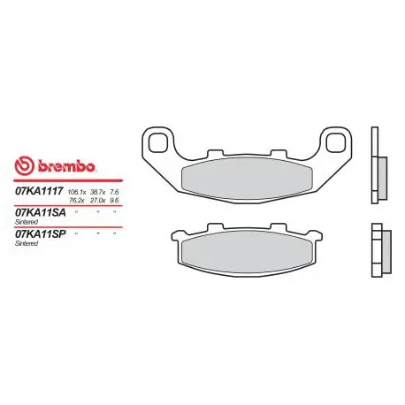 Značkový Přední brzdové destičky Brembo Kawasaki 400 XANTHUS 1992 -směs SA