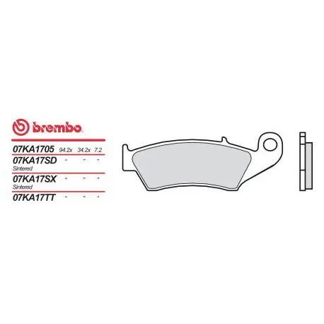 Značkový Přední brzdové destičky Brembo Gas Gas 250 MC 2000 -směs SX