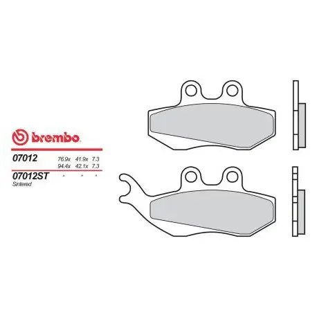 Značkový Přední brzdové destičky Brembo Rieju 50 RS1 CASTROL 2001 -směs XS