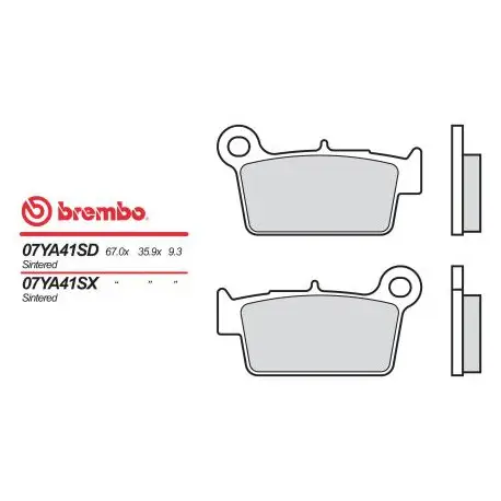 Značkový Zadní brzdové destičky Brembo Yamaha 125 YZ 2003 - 2007 směs SD