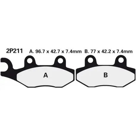 Značkový Přední brzdové destičky Nissin Yamaha YZ 250 WRA,WRB 1990 - 1991 směs NS
