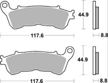 Jen Po Omezenou Doba Brzdové destičky TRW Lucas pro model s ABS zadní HONDA CBF 1000 rok 06-14