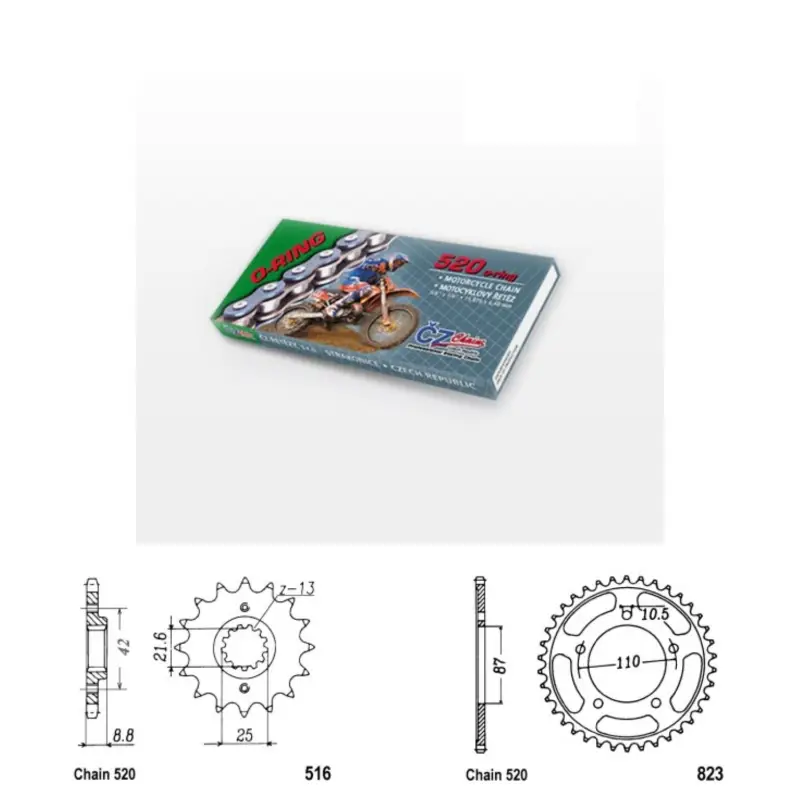 Akce Řetězová sada s ČZ O-ring SUZUKI GS 500 rok 99-06