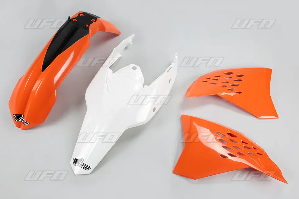 Ihned K Objednání UFO kompletní sada plastů KTM EXC 11 barva OEM (oranžová/bílá) (KT512E999)