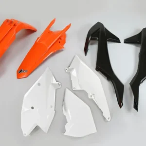 Must-Have UFO kompletní sada plastů KTM EXC/EXC-F TPI 17-19, barva OEM 18 (oranžová/černá/bílá) (KT518E999W)
