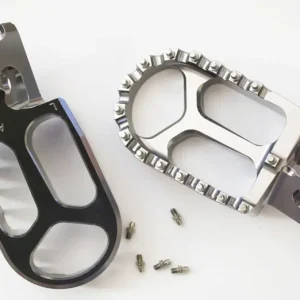 JR stupačky řidiče hliníkové KAWASAKI KXF 250 / 450 06-14 barva šedá (2 kusy) Omezená Nabídka
