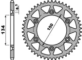 Aktuální PBR rozeta 489 51 C45 KAWASAKI KX/KXF (JTR460.51) (MADE IN ITALY)