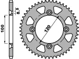 Nová Kolekce PBR rozeta 798 47 C45 SUZUKI RM 80/85, YAMAHA YZ 80/85 (řetěz 428) (JTR798.47) (MADE IN ITALY)