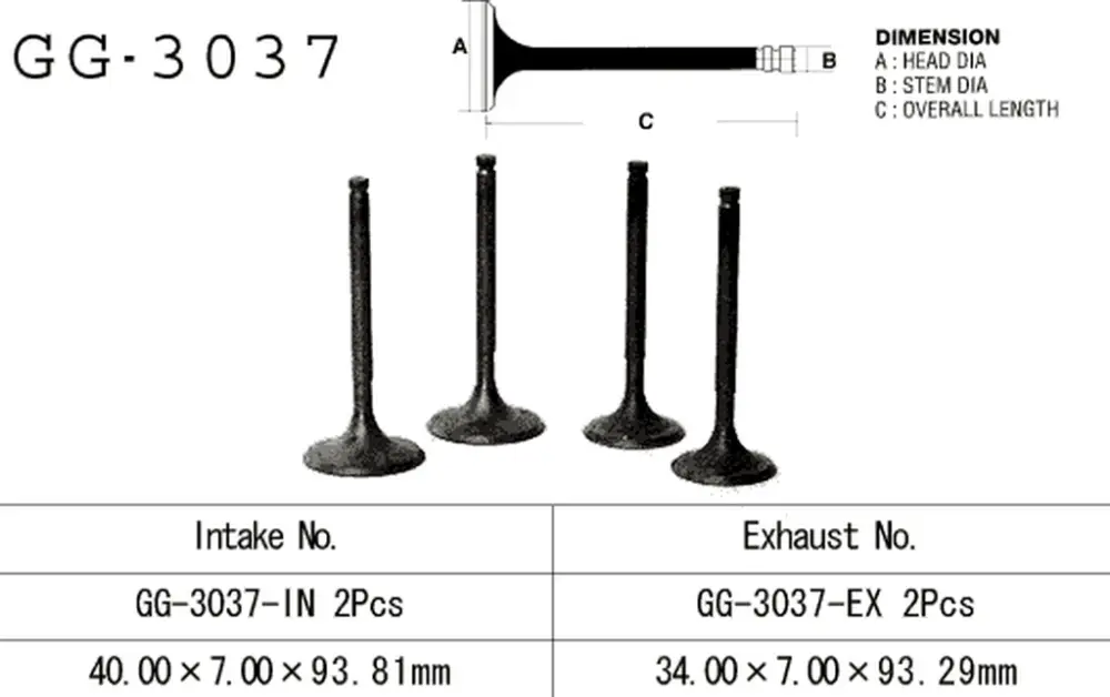 Pouze Dnes VESRAH sací ventil SUZUKI DR 750/800 88-93 (12911-44B00) (1 kus) vyrobeno v Japonsku