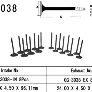 Horká Nabídka VESRAH sací ventil SUZUKI GSXR 750 SRAD 96-99 (12911-33E00) (1 kus) vyrobeno v Japonsku