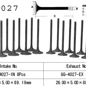 Akční Nabídka VESRAH sací ventil KAWASAKI ZX10 88-90 (ZX1000B1-B3) (30,0 X 5,0 X 88,83 mm) (12005-1107) (1 kus) vyrobeno v Japonsku
