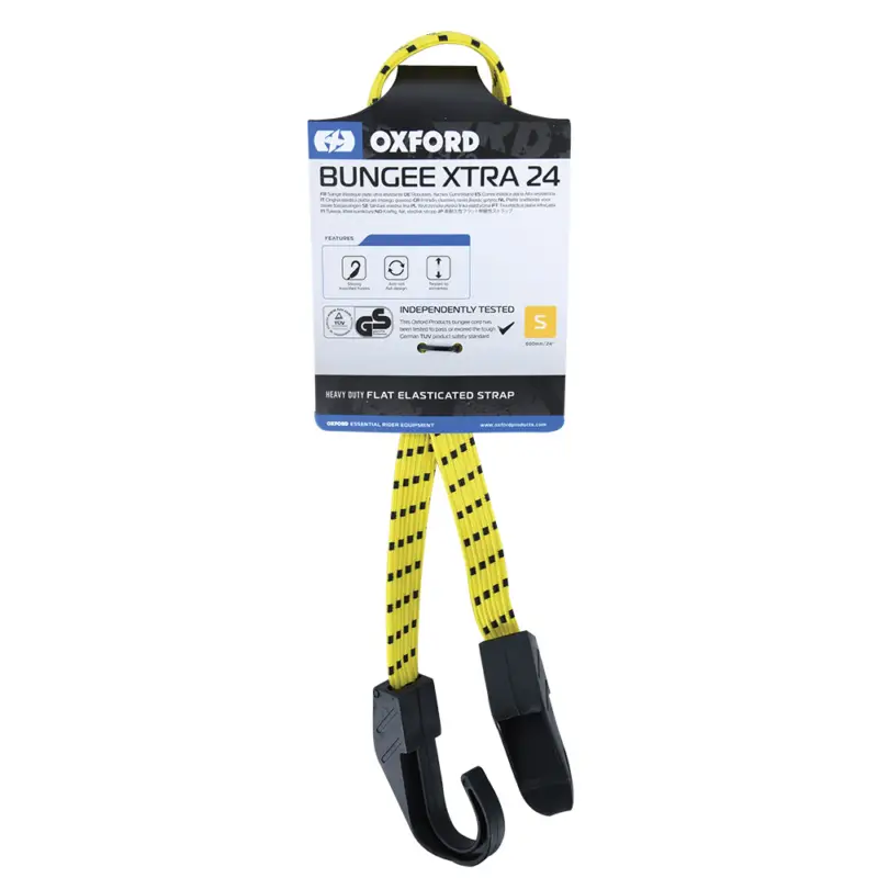 Pouze Dnes OXFORD popruh pro upevnění zavazadel (expandér) model BUNGEE 16mm X 600mm/24' barva žlutá