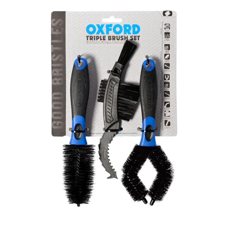 Kup Teď OXFORD sada kartáčů na čištění motocyklu BICYCLE TRIPLE BRUSH SET (starý kód: OX244)