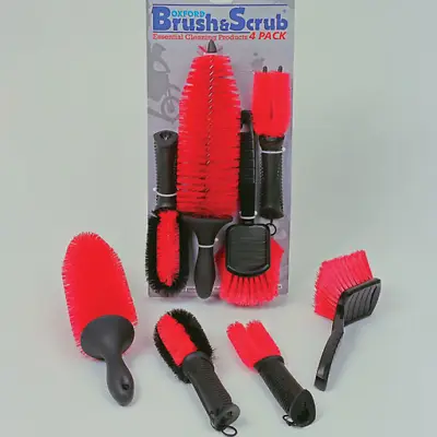 Omezená Nabídka OXFORD sada kartáčů na čištění motocyklu BRUSH SCRAP 4 PACK (starý kód: OF607)