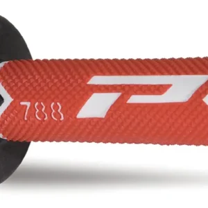 Oblíbený PROGRIP gripy PG788 OFF ROAD (22+25mm, délka 115mm) barva bílá/červená/černá (trojsměs)(788-216)