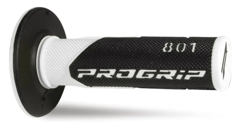 Vysoce Kvalitní PROGRIP gripy PG801 OFF ROAD (22+25mm, délka 115mm) barva bílá/černá (dvousložkový) (801-137)