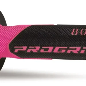 PROGRIP gripy PG801 OFF ROAD (22+25mm, délka 115mm) barva růžová fluorescenční/černá (dvousložkové) (801-297) Víkendová Akce