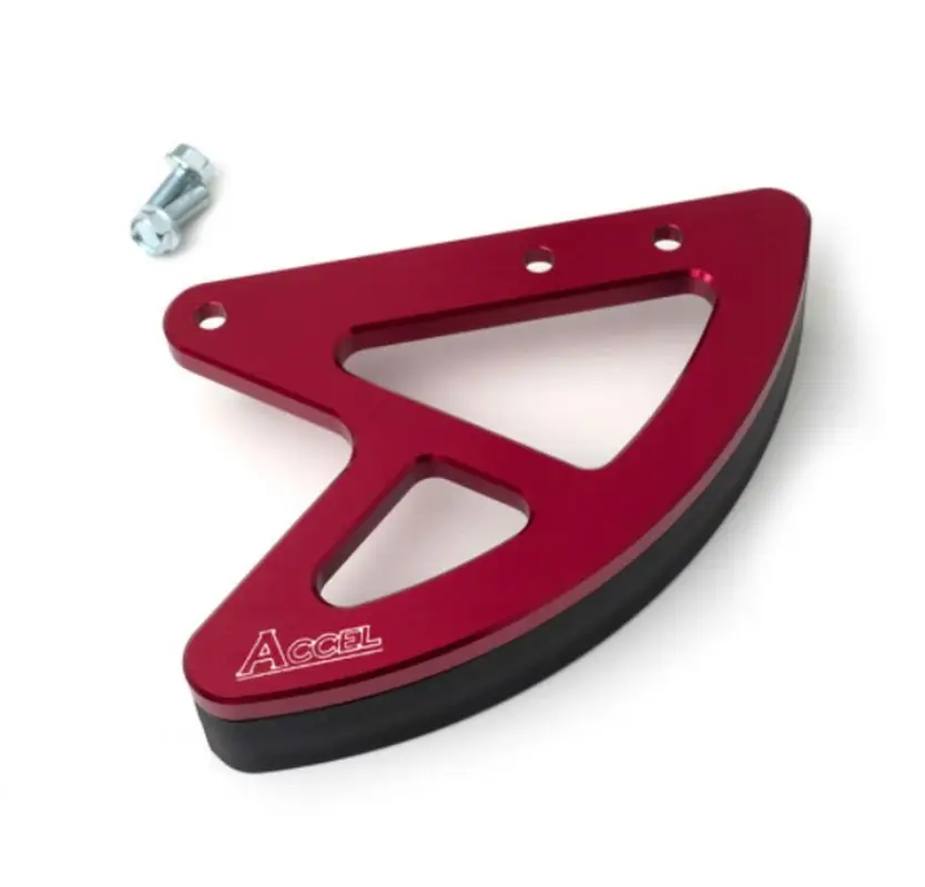 ACCEL kryt brzdového kotouče zadní HONDA CR 125/250 02-07, CRF 250R 04-20, 250X 04-17, 450R 02-20, 450X 05-17, 450RX 17-19 (hliníková) barva červená Speciální Cena