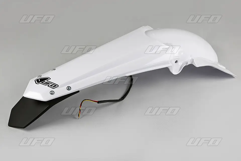 Cenový Hit UFO zadní blatník YAMAHA YZF 250 10-13 barva bílá ( ENDURO se světlem LED )