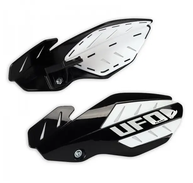 Poslední Šance UFO kryty páček FLAME YAMAHA YZ 125/250 14-17 barva černá/bílá (s upevněním) - nahrazený PM01652001 + PM01678