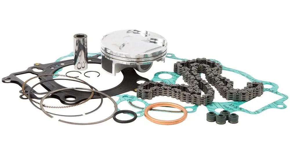 VERTEX sada na opravu horní části motoru KAWASAKI KXF 250 17-19 ( píst 24267D, těsnění TOP-END, rozvodový řetěz ) Finální Výprodej