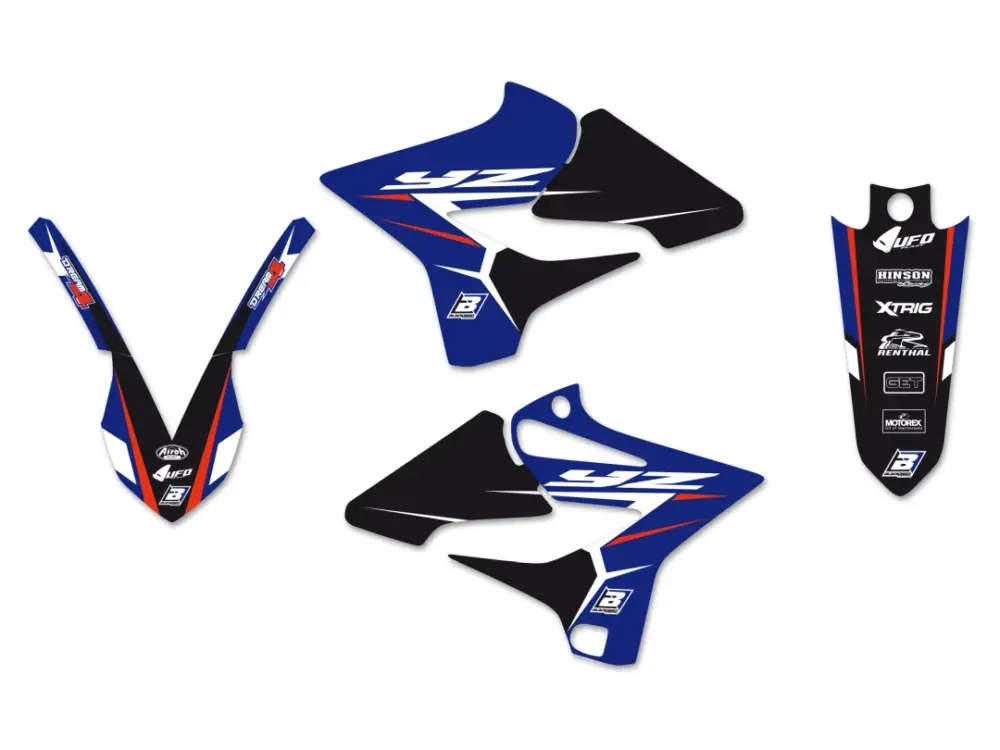 BLACKBIRD sada samolepek (dýhy) YAMAHA YZ 125/250 22-24 DREAM 4 barva modrá černá Expresní Doručení