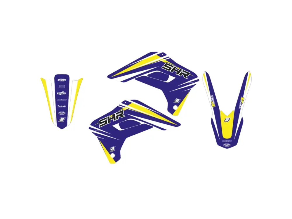 Vrácení Zdarma BLACKBIRD sada samolepek (dýhy) SHERCO SE/SEF 13-16, DREAM 4 barva modrá/žlutá (nahrazuje E2E00L)