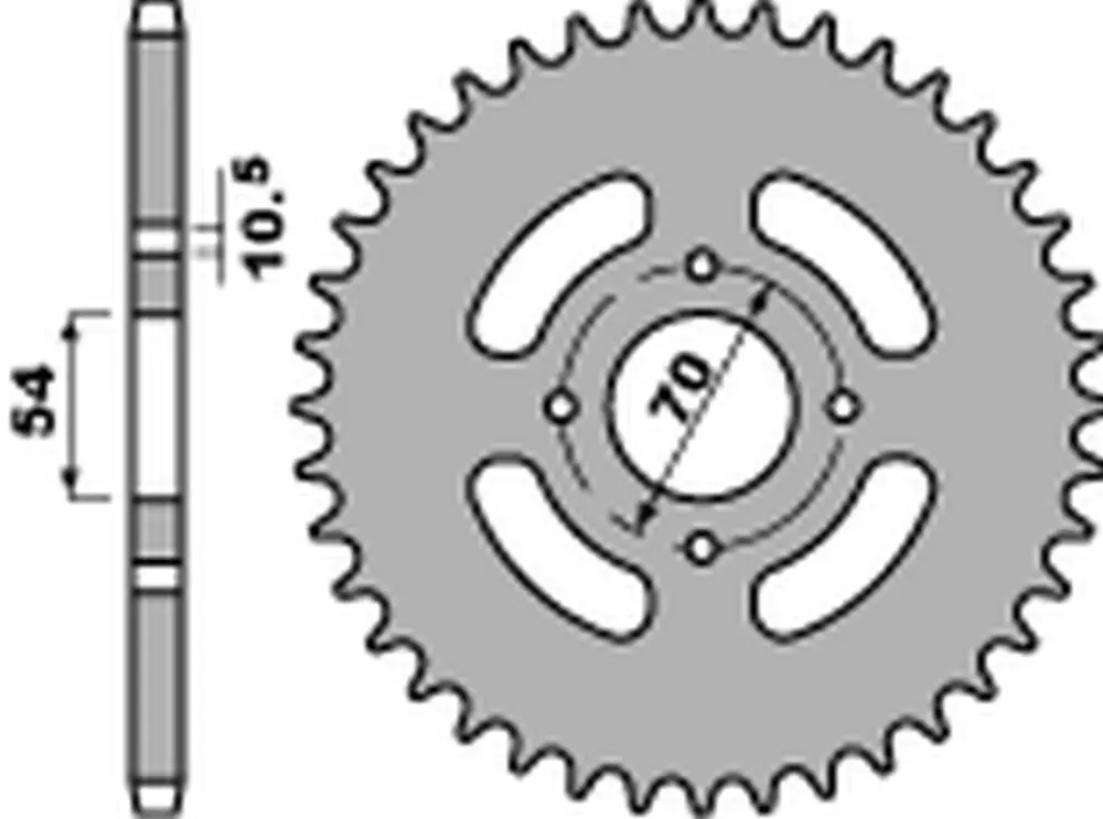 Rychlé Dodání PBR rozeta 4304 40 C45 HONDA CBR 125R '04-'10 (JTR1206.40) (ŁAŃC. 520) (STD.-2) (MADE IN ITALY)