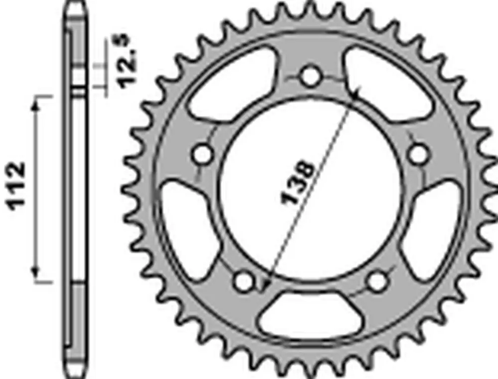 PBR rozeta 4357 45 C45 HONDA CBR 600F '97-'12 (JTR1304.45) (ŁAŃC. 525) (STD.+1) (MADE IN ITALY) Super Cena