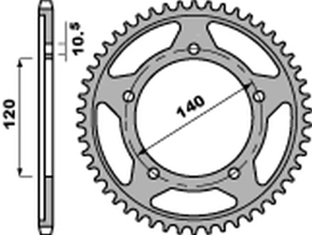 PBR rozeta 4398 50 C45 SUZUKI DL 1000 V-STROM '02-'19, GSX-R 1000 '01-'19, GSX-R /GSR '06-'10, DL 650 V-STROM '04-'19 (JTR1792.50) (ŁAŃC.525) (MADE IN ITALY) Rychlé Dodání