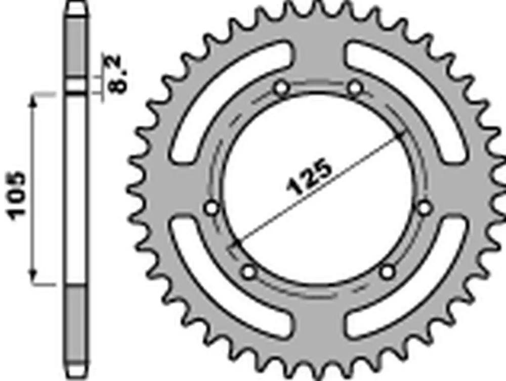 Poslední Šance PBR rozeta 4402 63 F DERBI 50 /APRILIA RX 50 / GILERA 50 (JTR1131.63) (ŁAŃC. 420) (STD.+10) (MADE IN ITALY)