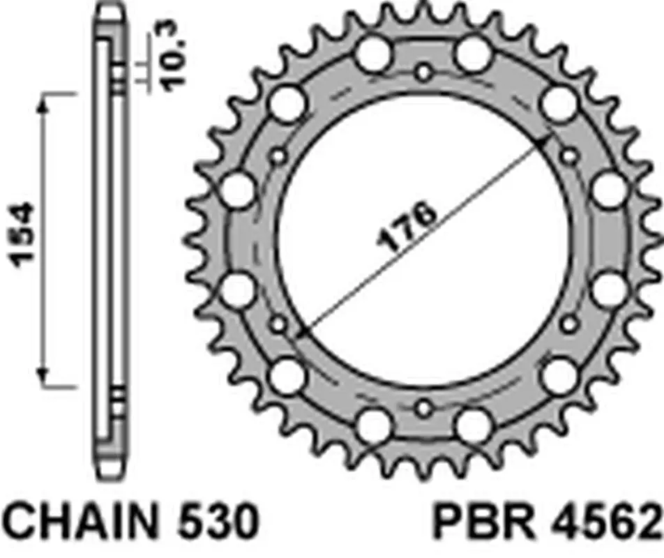 PBR zadní řetězové kolo 4562 45 C45 HONDA CB 1000R '08-'18 (JTR1340.45) (ŘETĚZ 530) (STD.+1) (MADE IN ITALY) Hit Sezóny