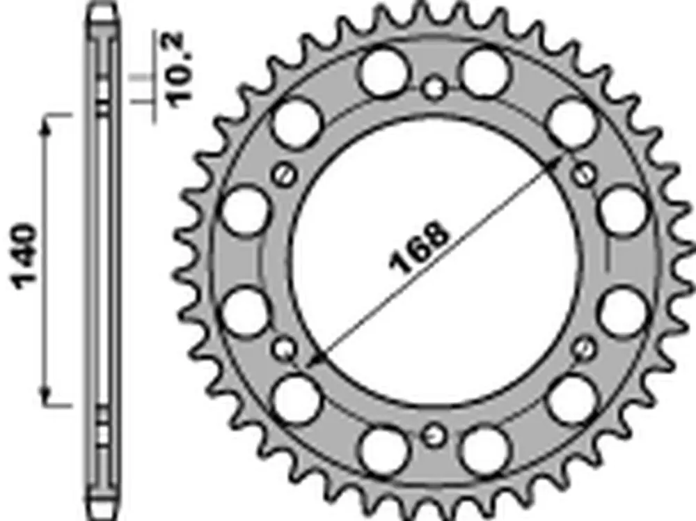 PBR zadní řetězové kolo 4613 47 C45 BMW F 650GS '09-'11, F 800GS/R '09-'20, F 700GS '13-'18 (JTR3.47) (ŘETĚZ 525) (MADE IN ITALY) Sezónní Sleva