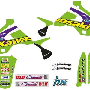 Rychlé Dodání BLACKBIRD sada samolepek (dýhy) KAWASAKI KX 125/250 94-98 REPLICA TEAM KAWASAKI 1998