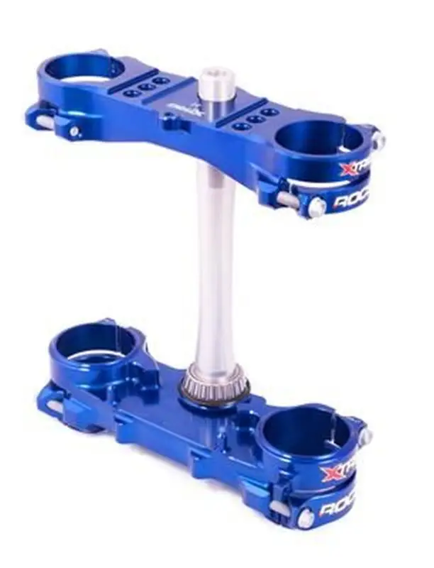 Časově Omezené XTRIG vzpěry předního zavěšení ROCS TECH TRIPLE CLAMPS YAMAHA YZ 250F 12-23; YZ 450F 18-23; FANTIC XXF 250/450 22-23 (OFFSET 22mm) barva modrá