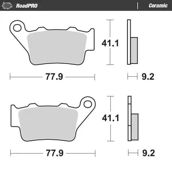 Horká Nabídka MOTO-MASTER brzdové destičky KH208 / KH213 ROADPRO keramické série
