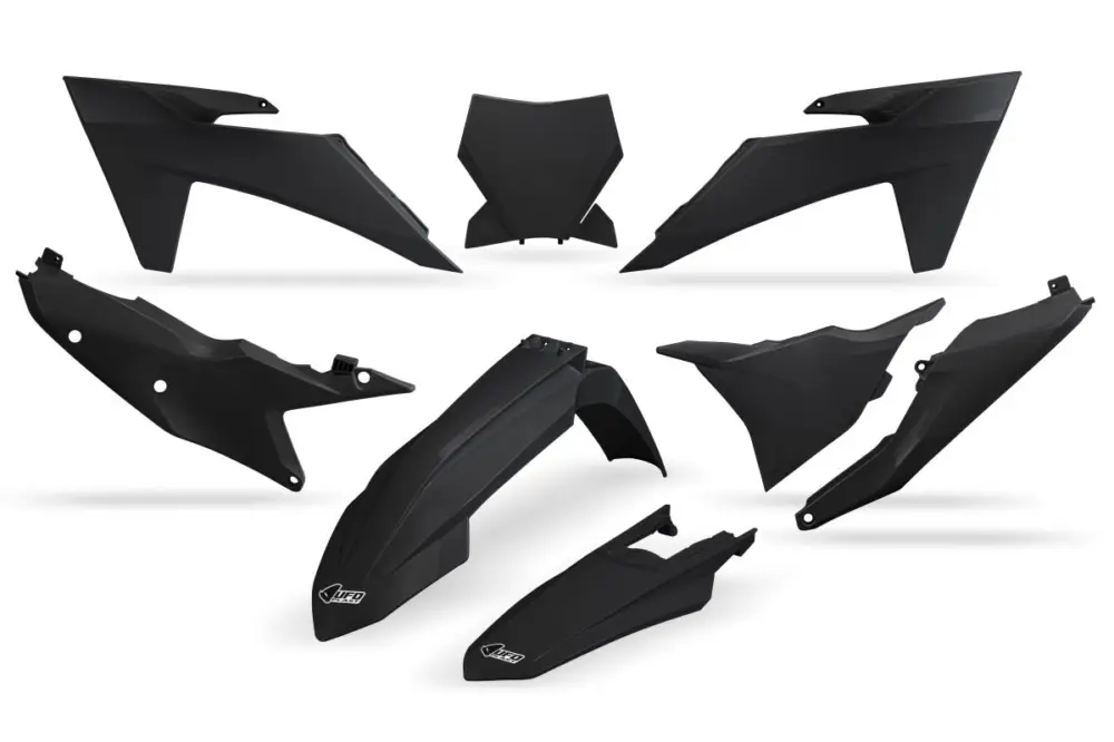 Zlevněný UFO kompletní sada plastů KTM SX 125 / 250 / 300 TBI 23-24, SX-F 250 / 350 / 450 23-24 barva černá