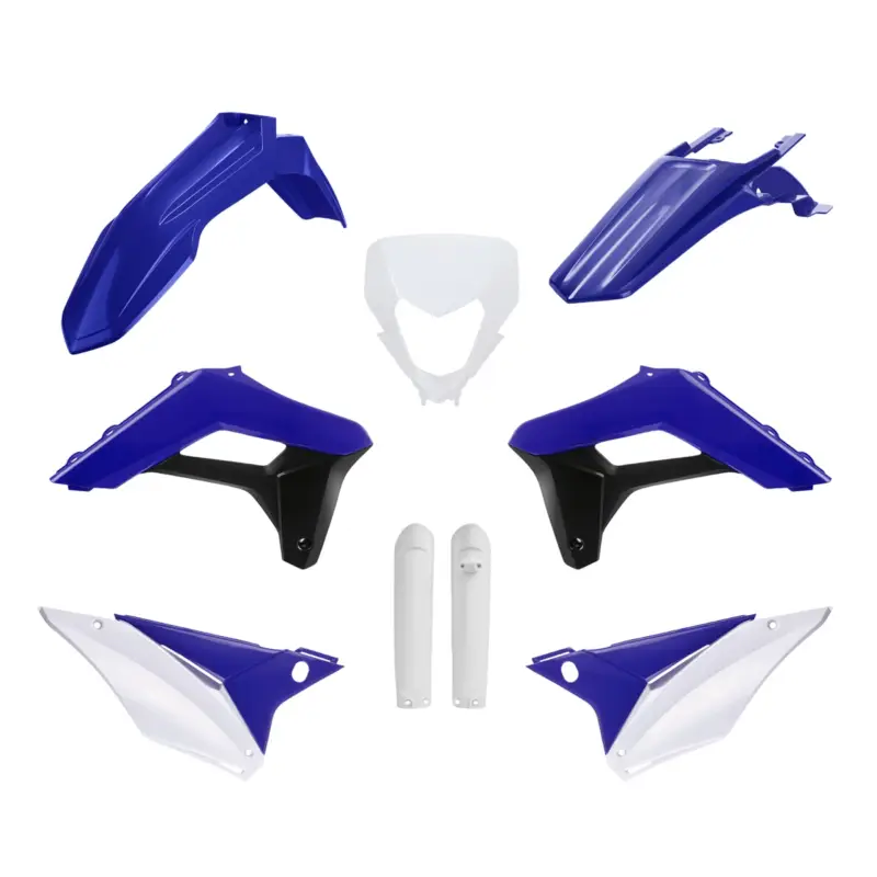 POLISPORT kompletní sada plastů (FULL KIT) SHERCO SE-R/SEF-R 24 v sadě kryt světla (8681100002) a kryty tlumičů (8398600002) barva modrá bílá černá OEM Kup Teď