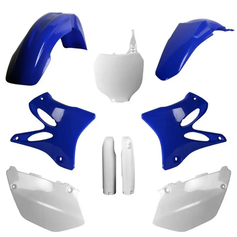 Bezpečná Platba POLISPORT kompletní sada plastů (FULL KIT) YAMAHA YZ 125/250 05 v sadě tabulka přední (8658000001) a kryty tlumičů (8398100001) barva modrá bílá OEM