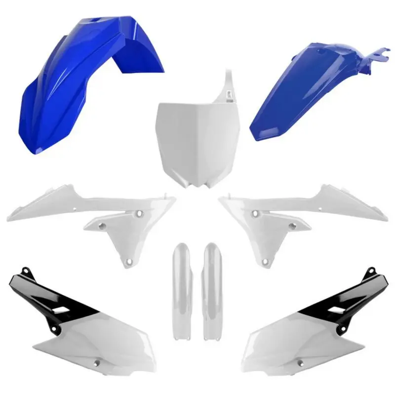 Speciální Cena POLISPORT kompletní sada plastů (FULL KIT) YAMAHA YZ 250F 14-18; YZ 450F 14-17 v sadě přední tabulka (8678400001) i kryty tlumičů (8352000001) barva modrá bílá OEM