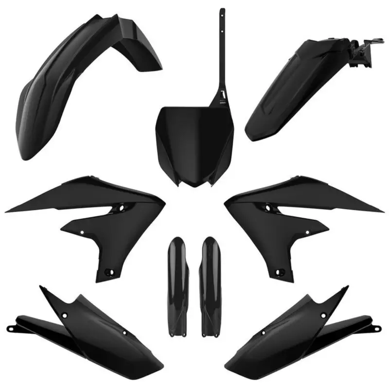 Hit Sezóny POLISPORT kompletní sada plastů (FULL KIT) YAMAHA YZ 250F 19-23; WR 250F 20-24; YZ 450F 18-22; WR 450F 19-24 v sadě přední tabulka (8666000009) i kryty tlumičů (8352000002) barva černá