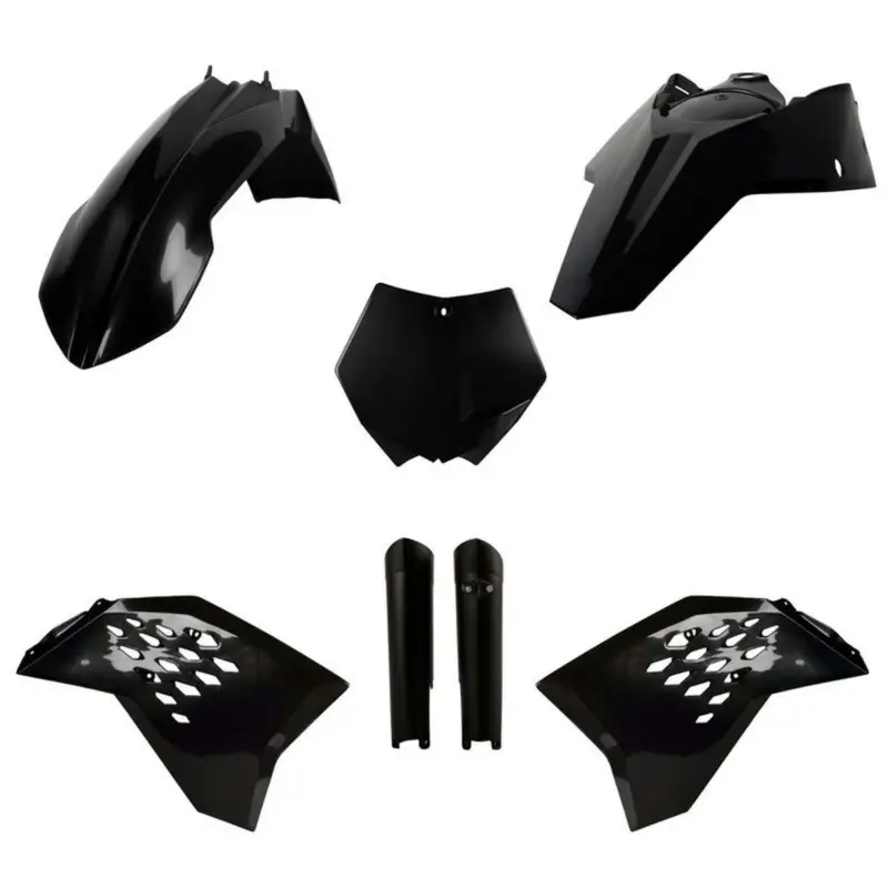 Kup Teď POLISPORT kompletní sada plastů (FULL KIT) KTM SX/SX-F/XC-F 08-10 v sadě tabulka přední (8664400002) a kryty tlumičů (8398500003) barva černá