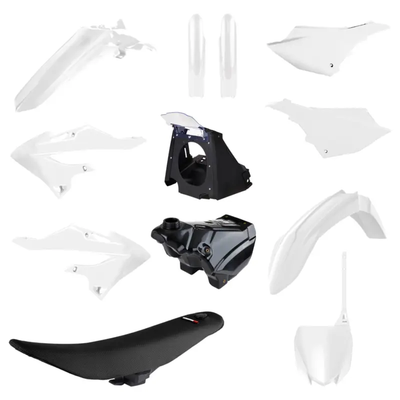 Nejlepší Cena POLISPORT kompletní sada plastů YAMAHA YZ 125/250 02-21 (restyling na model 2022) (obsahuje nádrž paliva; kompletní sedlo; airbox; přední i zadní blatník; kryty chladiče; boční panely) barva bílá