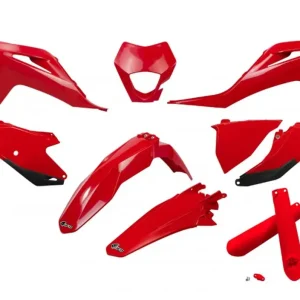 UFO kompletní sada plastů (FULL KIT) s kryty tlumičů GAS GAS EC / EC-F 250 / 300 / 350 21-23 barva červená Originální