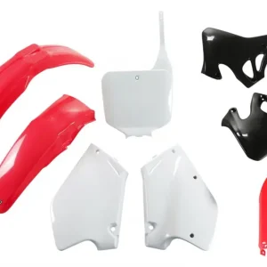 Časově Omezené UFO kompletní sada plastů (FULL KIT) s kryty tlumičů HONDA CR 125 95-97, CR 250 95-96 barva OEM (červená/bílá/černá) (HO095E999)