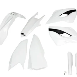 Nejlepší Volba UFO kompletní sada plastů (FULL KIT) s kryty tlumičů HUSQVARNA TE/FE 125/250/300/350/450 15-16 barva bílá (HU615E041)