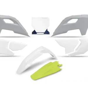 Hit Sezóny UFO kompletní sada plastů HUSQVARNA TC 125 / 250 23-24, FC 250 / 350 / 450 23-24, FX 350 / 450 23-24, TX 300 24, barva OEM bílá žlutá