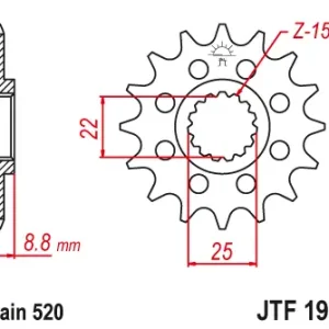 Vrácení Zdarma JT řetězové kolo přední s gumou 1248 13 KTM SX/EXC 91-25, BETA, GASGAS, HUSQVARNA (124813RB)